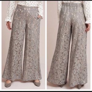 Featherbone S lace wide leg pants with pockets